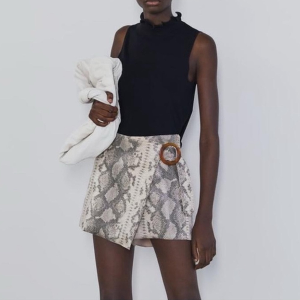Zara Snake Print Skort